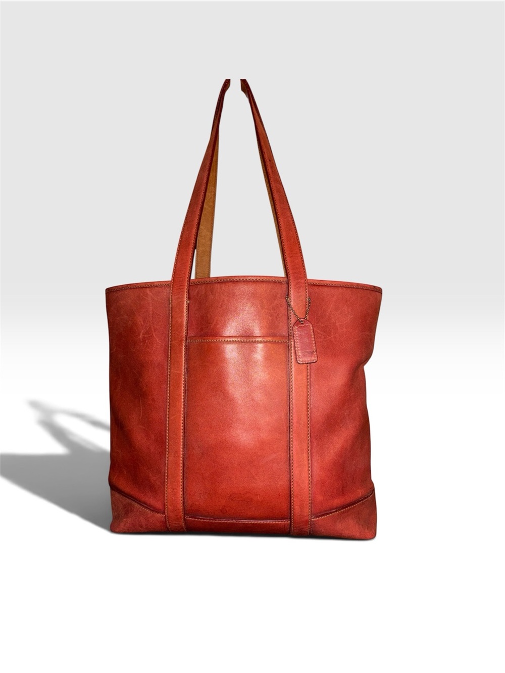Coach Hampton Leather Tote Bag with Long Straps Vintage #5188
